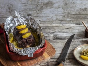 Lire la suite à propos de l’article Boudin en papillote au poireau et pêche jaune﻿